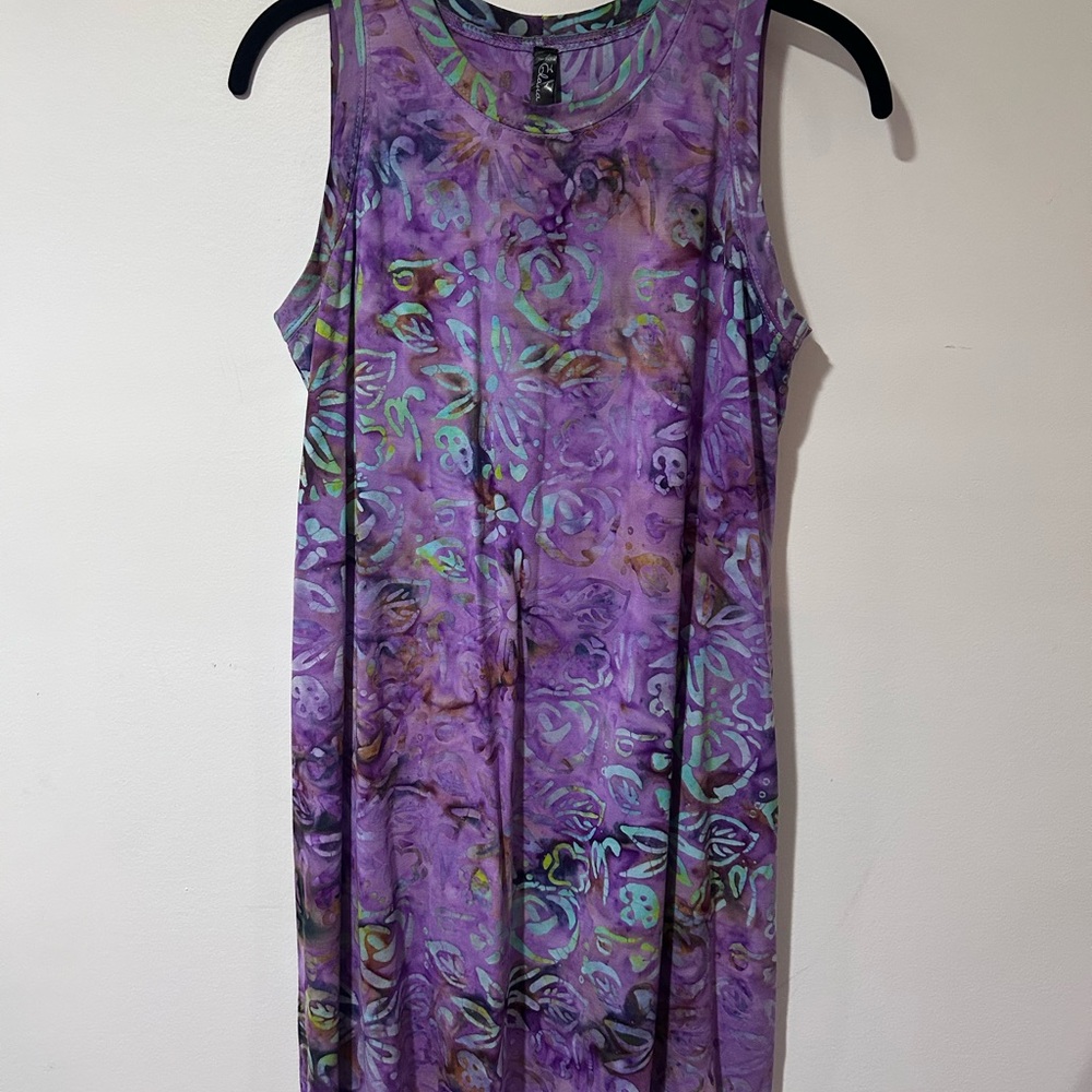 Elana Kattan Purple Floral Mini Dress